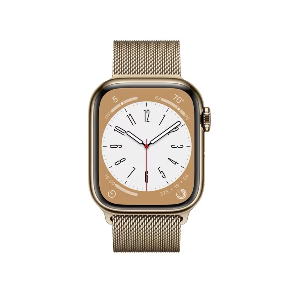 Apple Watch Series 8 (GPS + LTE) 41MM Gold Stainless Steel Case & Milanese Loop
